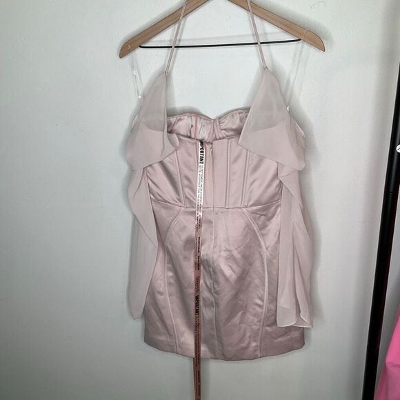 House of CB Isra Crystal Satin Coraet Mini Dress - Picture 4 of 6